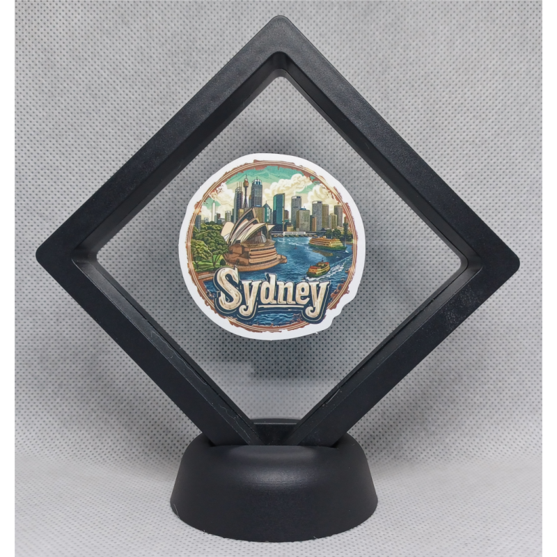 Sydney - Zwarte Display 9x9 met steden sticker