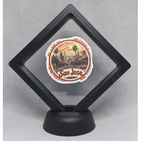 San Jose - Zwarte Display 9x9 met steden sticker