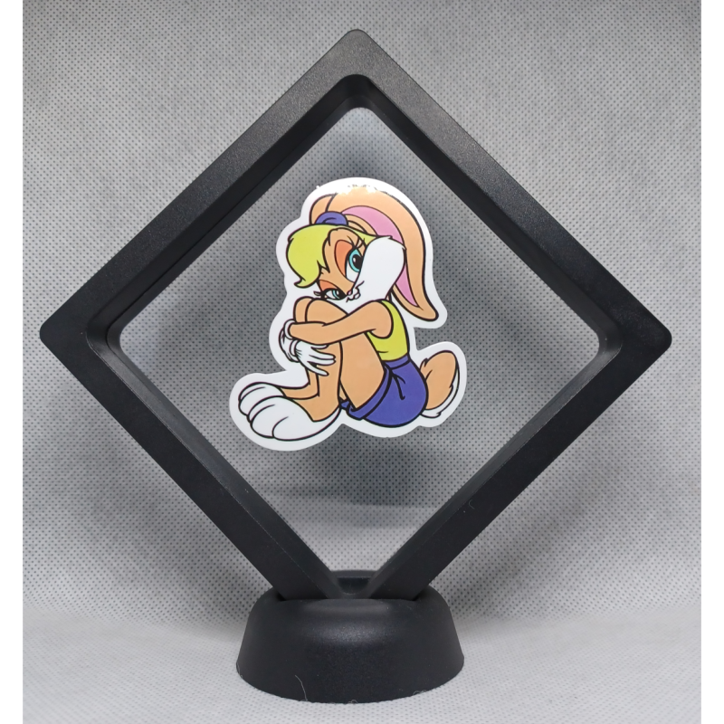 Lola Bunny Zittend - Zwarte Display 11x11 met Space Jam sticker