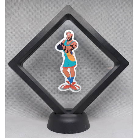 Lebron James - Zwarte Display 11x11 met Space Jam sticker