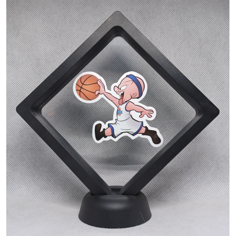 Elmer Fudd Basketbal - Zwarte Display 11x11 met Space Jam sticker