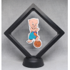 Porky Pig Basketbal - Zwarte Display 11x11 met Space Jam sticker