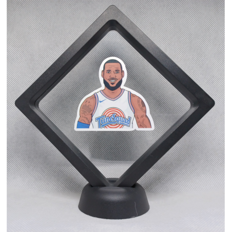 Lebron James Tune Squad - Zwarte Display 11x11 met Space Jam sticker