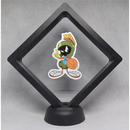 Marvin the Martian Basketbal - Zwarte Display 11x11 met Space Jam sticker