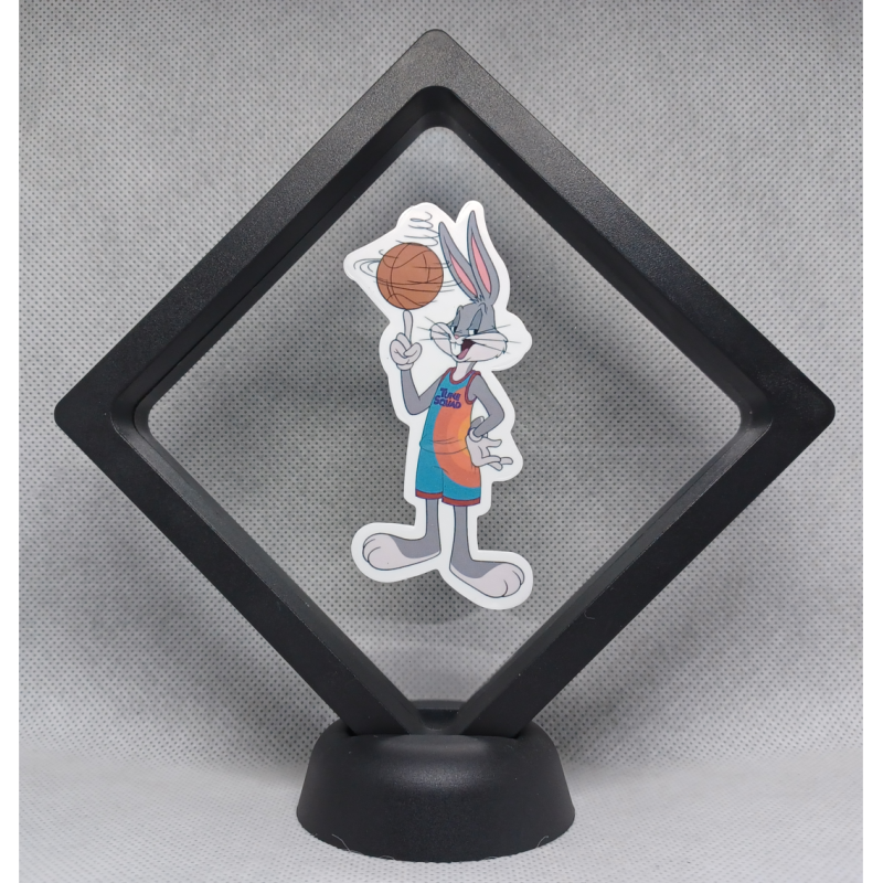 Bugs Bunny Spin Bal - Zwarte Display 11x11 met Space Jam sticker