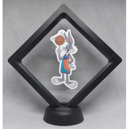 Bugs Bunny Spin Bal - Zwarte Display 11x11 met Space Jam sticker