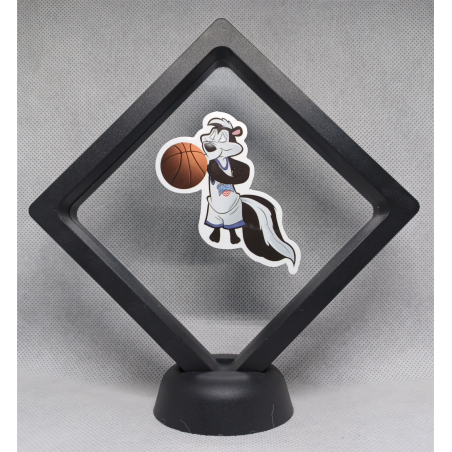 Pepé Le Pew Basketbal - Zwarte Display 11x11 met Space Jam sticker