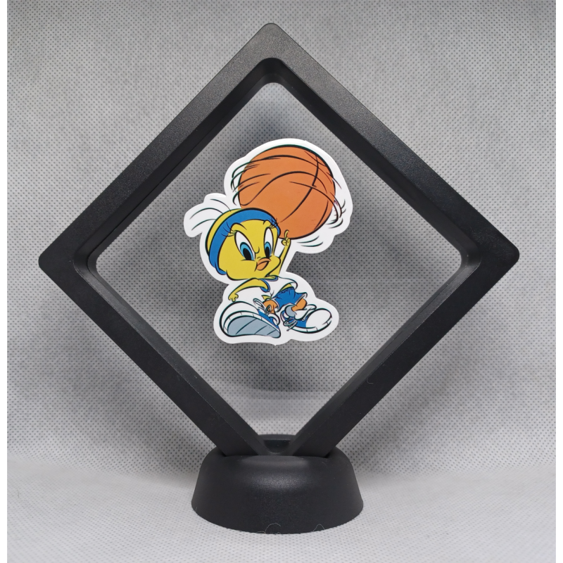 Boze Tweety Spin Bal - Zwarte Display 11x11 met Space Jam sticker