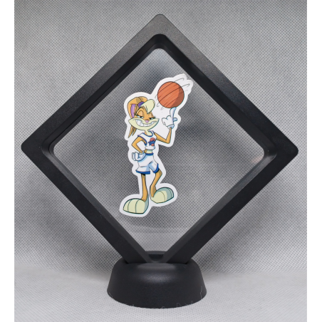 Lola Bunny Lach Bal - Zwarte Display 11x11 met Space Jam sticker