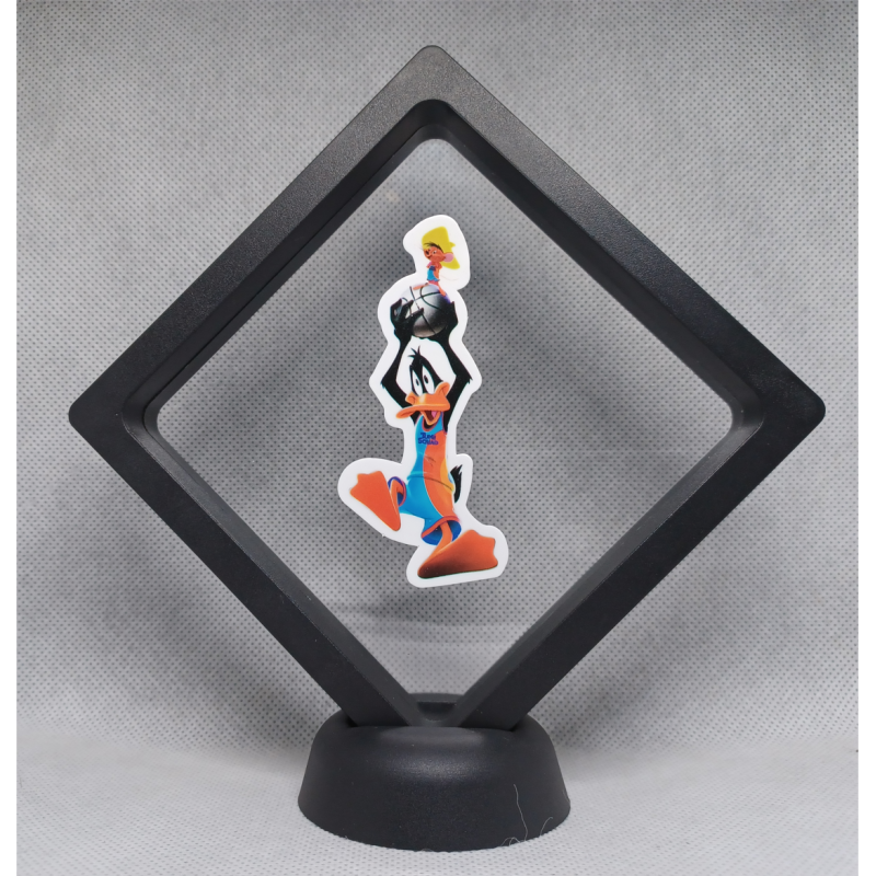 Daffy en Speedy - Zwarte Display 11x11 met Space Jam sticker