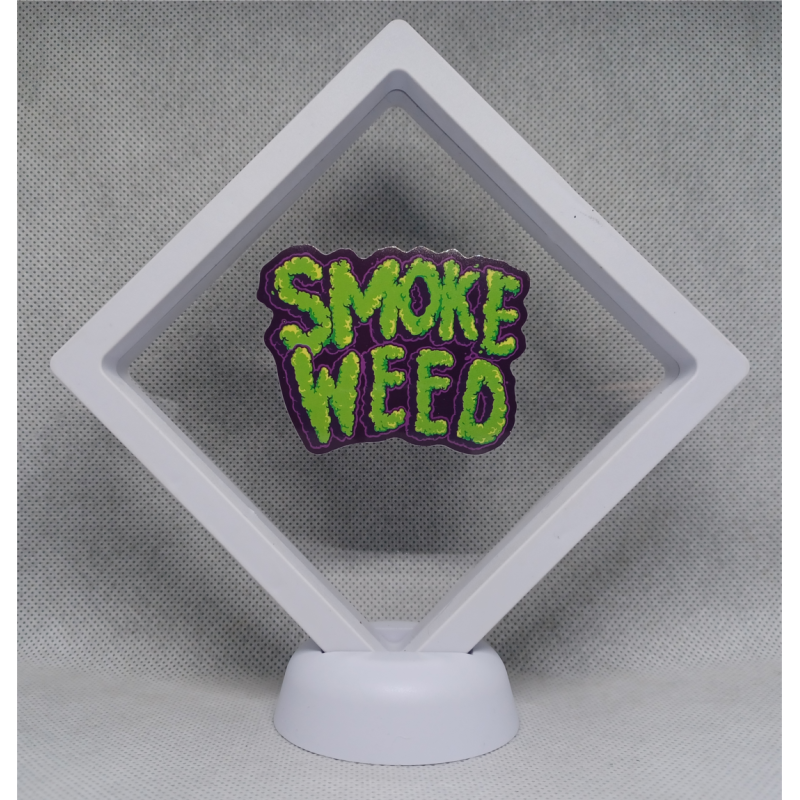 Smoke Weed - Witte Display 11x11 met Smokers sticker