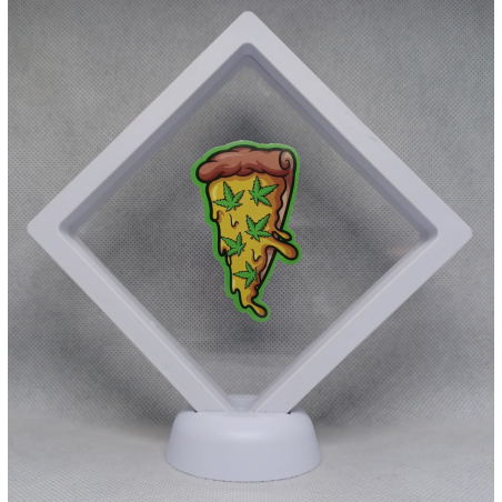 Cannabis Pizza - Witte Display 11x11 met Smokers sticker