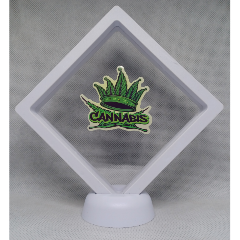 Cannabis Kroon - Witte Display 11x11 met Smokers sticker