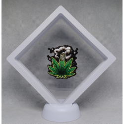 Spacy Weedblad - Witte Display 11x11 met Smokers sticker