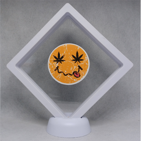 Smiley Weed - Witte Display 11x11 met Smokers sticker