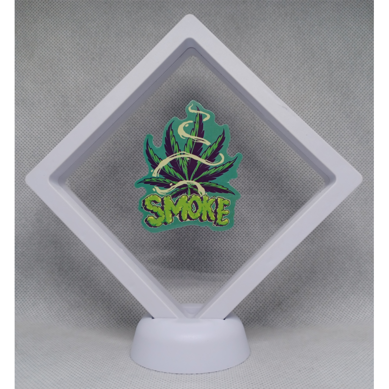 Smoke Weedblad - Witte Display 11x11 met Smokers sticker