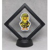 Militair Eend - Zwarte Display 9x9 met badeend sticker