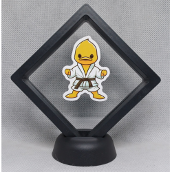 Judo Eend - Zwarte Display 9x9 met badeend sticker