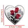 Munt - Hart 3 Rozen - I Love You Teksten - Zilver - Afmetingen