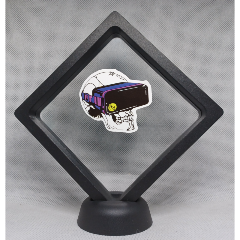 VR Schedel - Zwarte Display 11x11 met gamers sticker