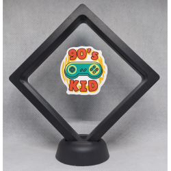 90`s Kid - Zwarte Display 11x11 met gamers sticker