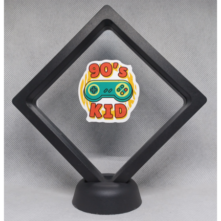 90`s Kid - Zwarte Display 11x11 met gamers sticker