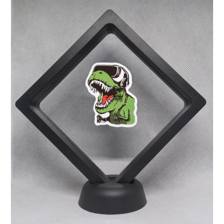 VR T-Rex - Zwarte Display 11x11 met gamers sticker