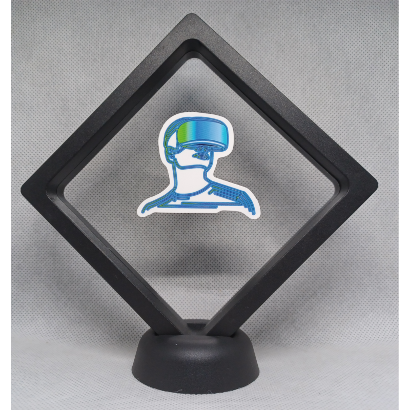 VR player - Zwarte Display 11x11 met gamers sticker