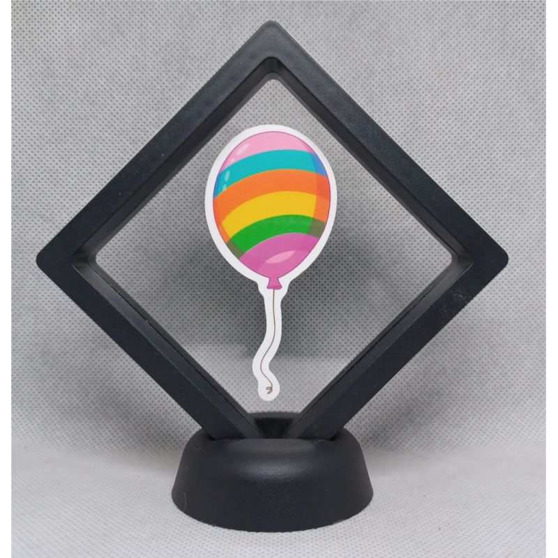 Gekleurde Ballon- Zwarte Display 9x9 met ballonnen sticker