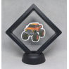 Oranje Monstertruck - Zwarte Display 9x9 met monstertruck sticker