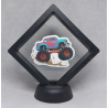 Rood Blauw Monstertruck - Zwarte Display 9x9 met monstertruck sticker