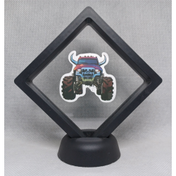 Monstertruck Met Horns - Zwarte Display 9x9 met monstertruck sticker