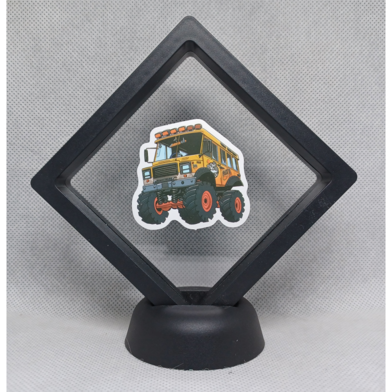 Monstertruck Bus - Zwarte Display 9x9 met monstertruck sticker