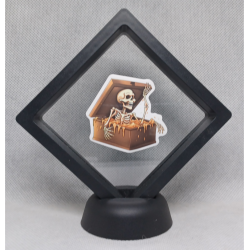 Skelet uit box - Zwarte Display 9x9 met Skeletten sticker