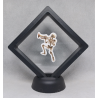 Skelet Gouden Trompet - Zwarte Display 9x9 met Skeletten sticker