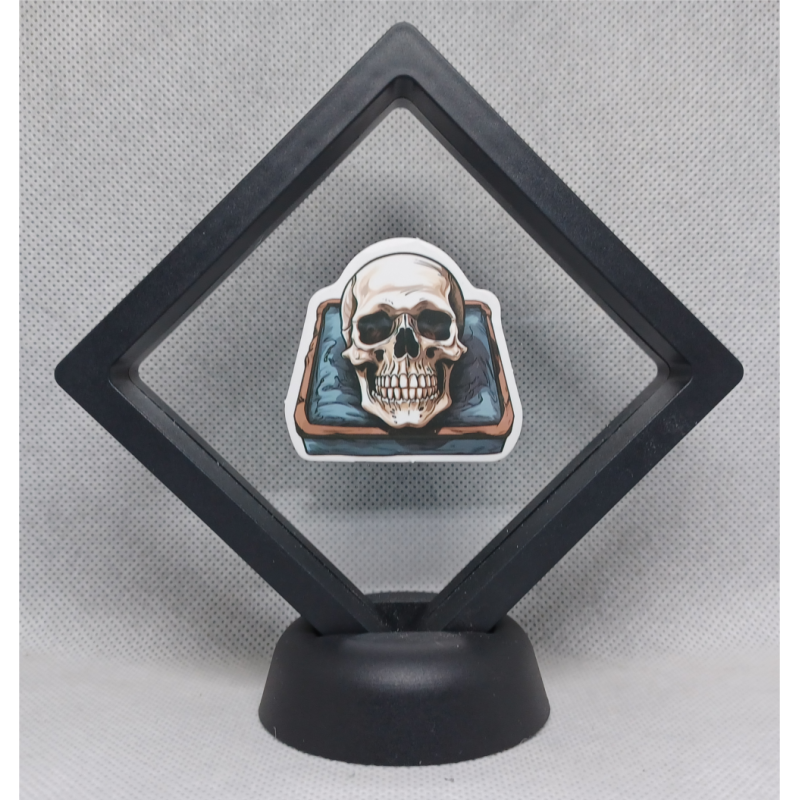 Schedel Bak - Zwarte Display 9x9 met Skeletten sticker