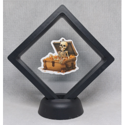 Box Skelet - Zwarte Display 9x9 met Skeletten sticker