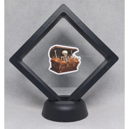 Schatkist Skelet - Zwarte Display 9x9 met Skeletten sticker