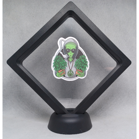 Alien Love Plants - Zwarte Display 11x11 met smokers sticker