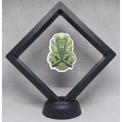 Bubbel Alien - Zwarte Display 11x11 met smokers sticker