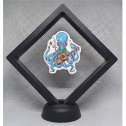 Smoking Octopus - Zwarte Display 11x11 met smokers sticker