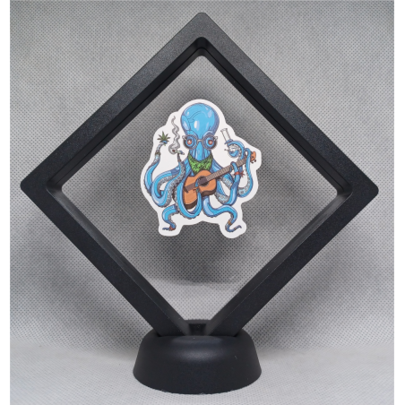 Smoking Octopus - Zwarte Display 11x11 met smokers sticker