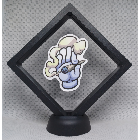 Smoking hand - Zwarte Display 11x11 met smokers sticker