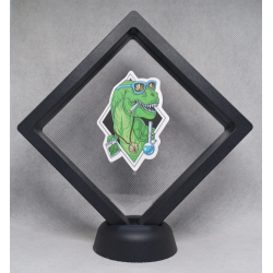 Smoking T-Rex - Zwarte Display 11x11 met smokers sticker