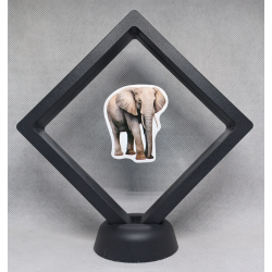 Olifant - Zwarte Display 11x11 met dieren sticker