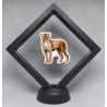 Luipaard - Zwarte Display 11x11 met dieren sticker