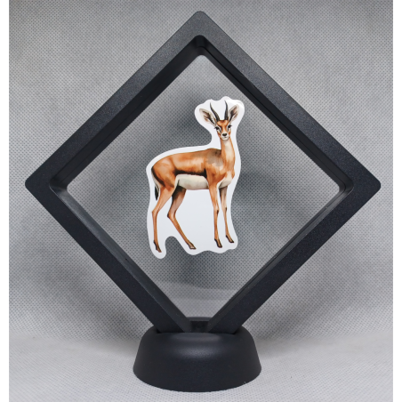 Antilope - Zwarte Display 11x11 met dieren sticker