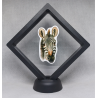 Zebrahoofd - Zwarte Display 11x11 met dieren sticker