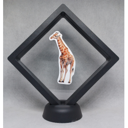 Giraf - Zwarte Display 11x11 met dieren sticker