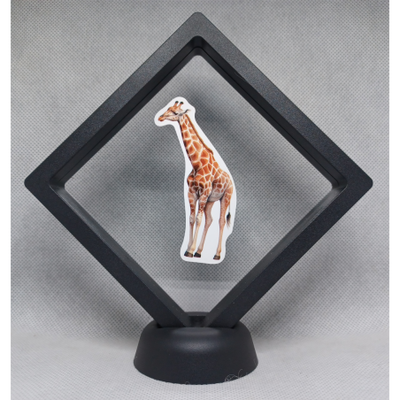 Giraf - Zwarte Display 11x11 met dieren sticker